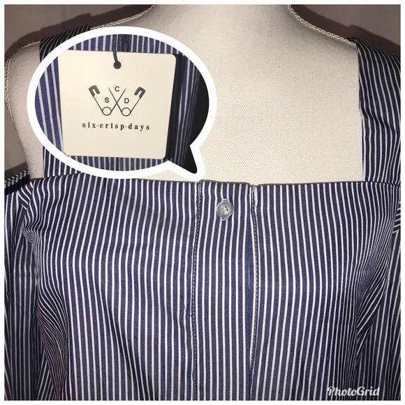 Six Crisp Days Button Down Cold Shoulder Dress - Picture 8 of 8